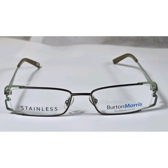 Burton Morris for Dakota Smith Art Deco Eyeglass Frames Olive 51-17 135 Demo New - Picture 1 of 14